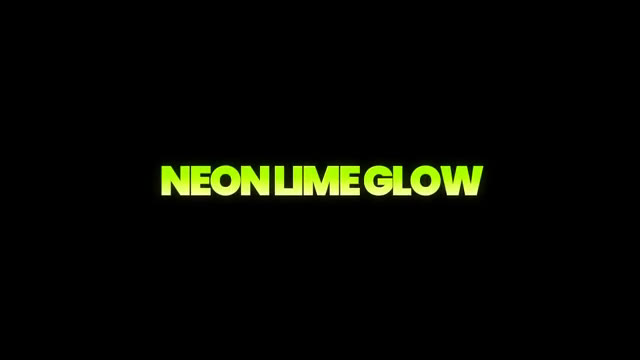Neon Lime Glow title template preview